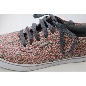 Vans Shoes Women 6 Pink Ditsy Floral Printed Canvas Sneakers  Lace Up Low Flower